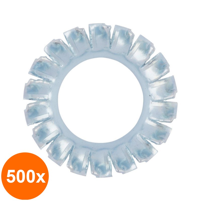 Set 500 x Saiba Elastica Crestaturi Exterioare Forma A 6798 Otel Zincat-15