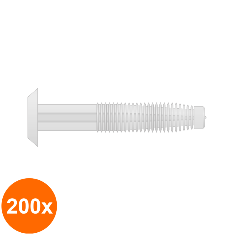 Set 200 x Diblu "skorpion" Cap Plat 6x40