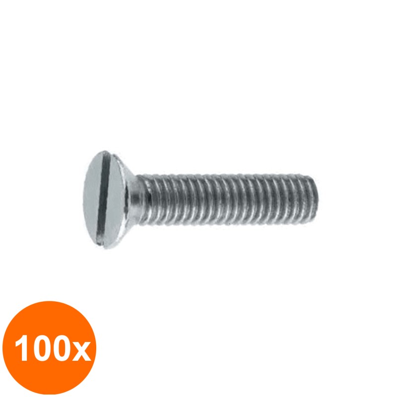 Set 100 x Surub Cap Inecat Crestat 963 Otel Gr.4.8 Zincat-M8 x 40