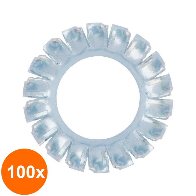 Set 100 x Saiba Elastica Crestaturi Exterioare Forma A 6798 Otel Zincat-25