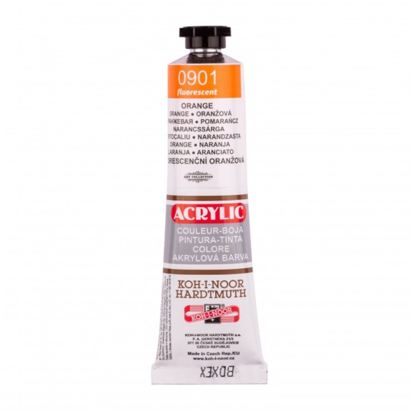 Tub Acrilic, Fluorescent Orange, 40 ml