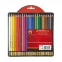 Set 24 Creioane Colorate, Aquarell Mondeluz, Cutie Metalica