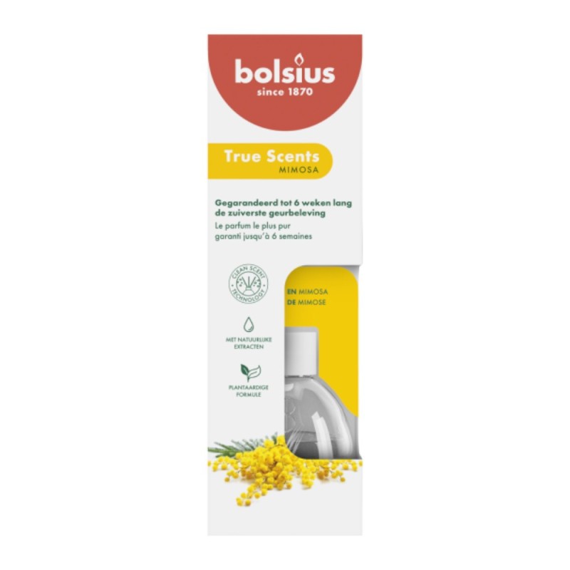 Odorizant Difuzor cu Betisoare pentru Casa Bolsius, Mimosa, 60 ml