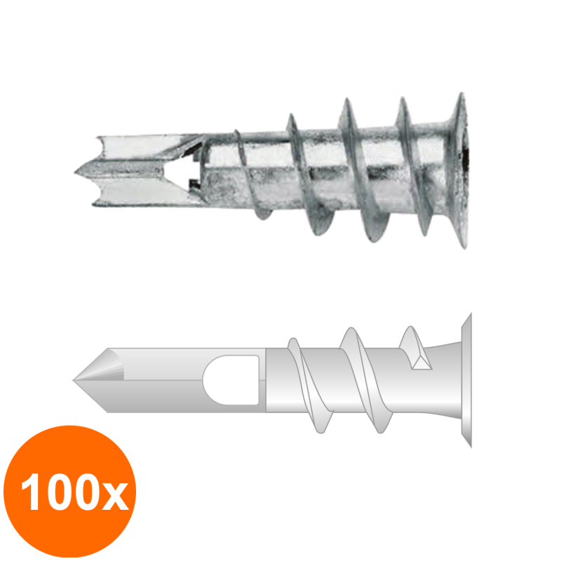 Set 100 x Diblu Metalic Autoforant-Tip Zamac-S -6 x 37 I.TAPLAZKS