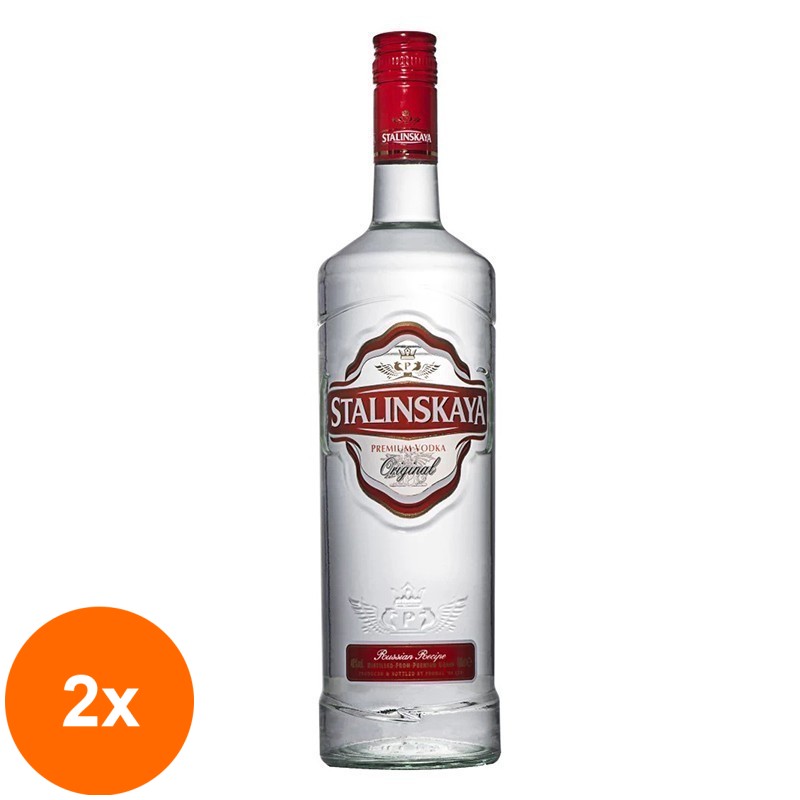 Set 2 x Vodka Stalinskaya, 40% Alcool, 0.7 l