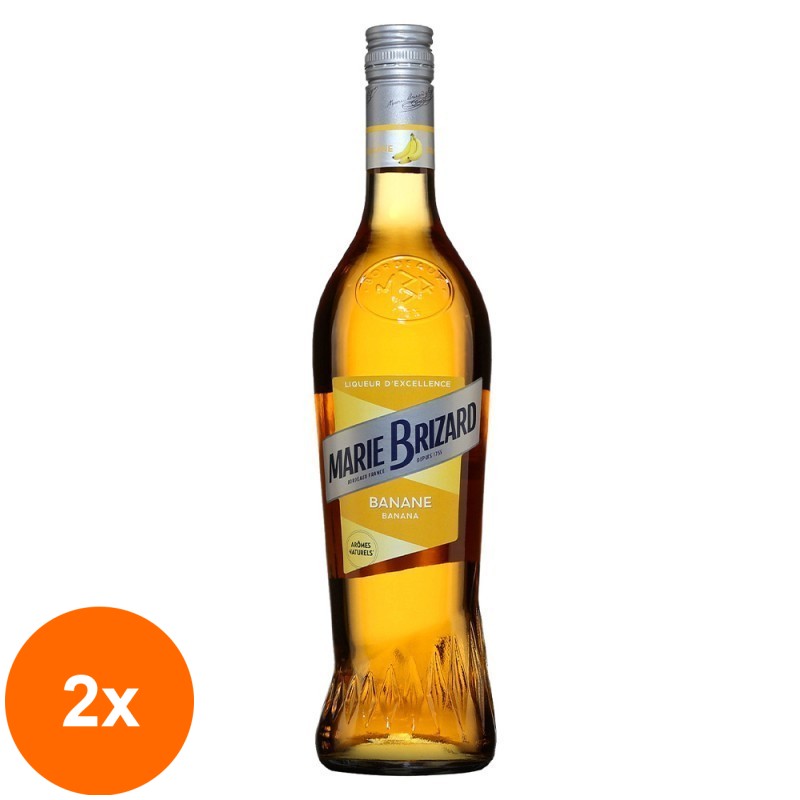 Set 2 x Lichior de Banane Marie Brizard, 23% Alcool, 0.7 l