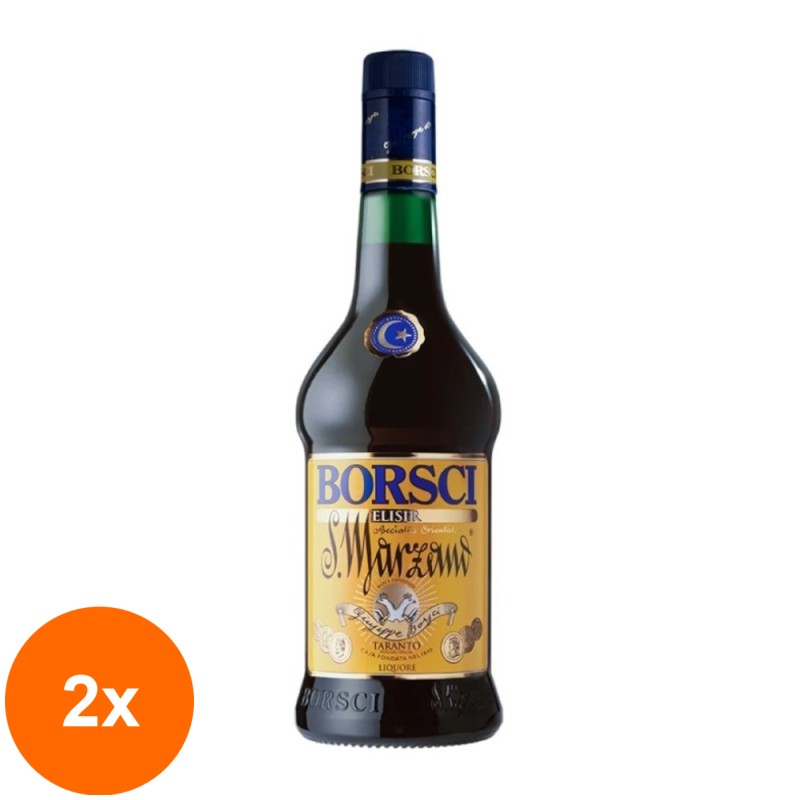 Set 2 x Lichior Amaro Borsci, San Marzano, 38% Alcool, 0.7 l