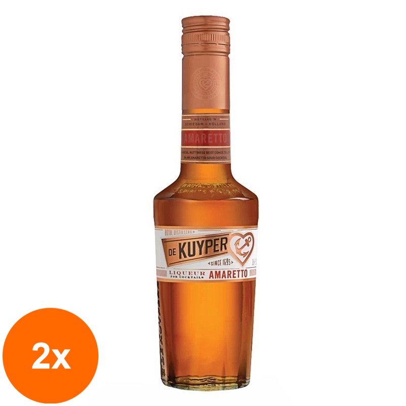 Set 2 x Lichior De Kuyper, Amaretto, 30% Alcool, 0.7 l