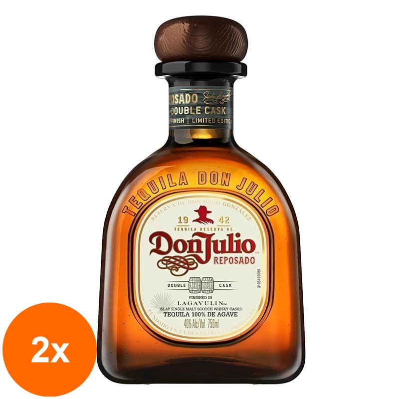 Set 2 x Tequila, Don Julio Reposado, 38% Alcool, 0.7 l