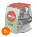 Set 2 x Suport 4 in 1 Bolsius, pentru Lumanari Pastila, Conice, Maxi si Stalpi 70/84