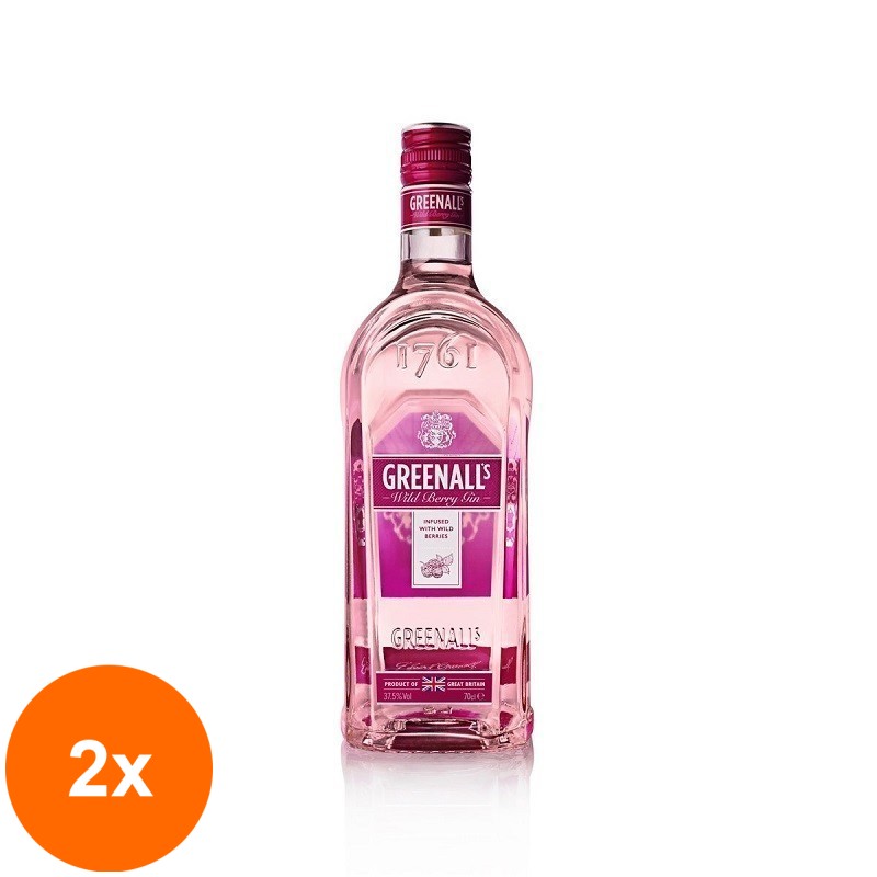 Set 2 x Gin Qnt Greenalls, Fructe de Padure, Wild Berry Gin, 37.5% Alcool, 0.7 l