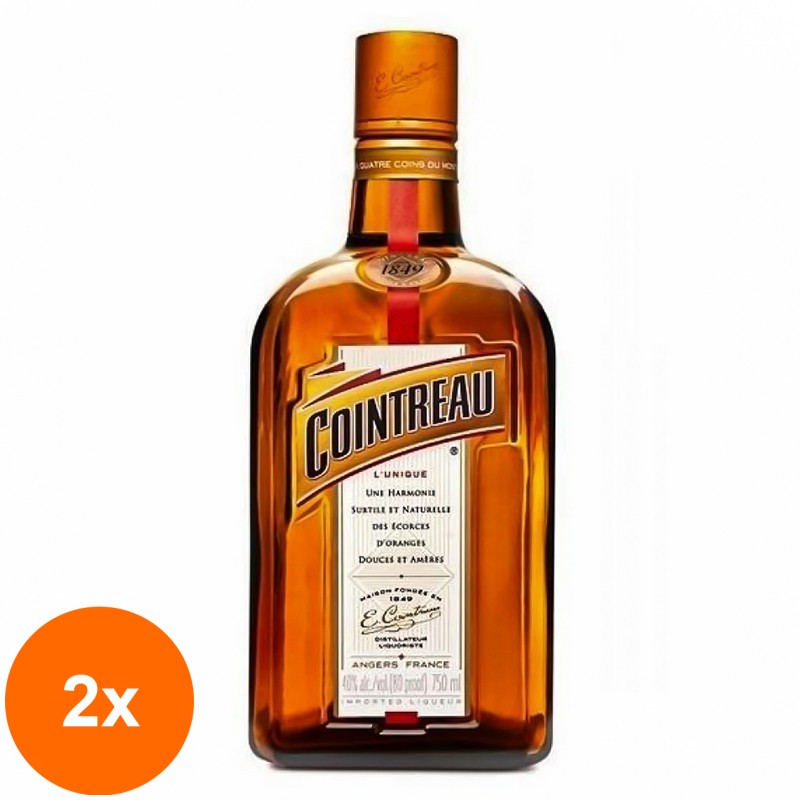 Set 2 x Lichior de Portocale Cointreau 40% Alcool, 0.7 l