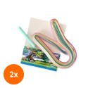 Set 2 x Hartie Color si Ac Quiling, Multicolor, Statovac