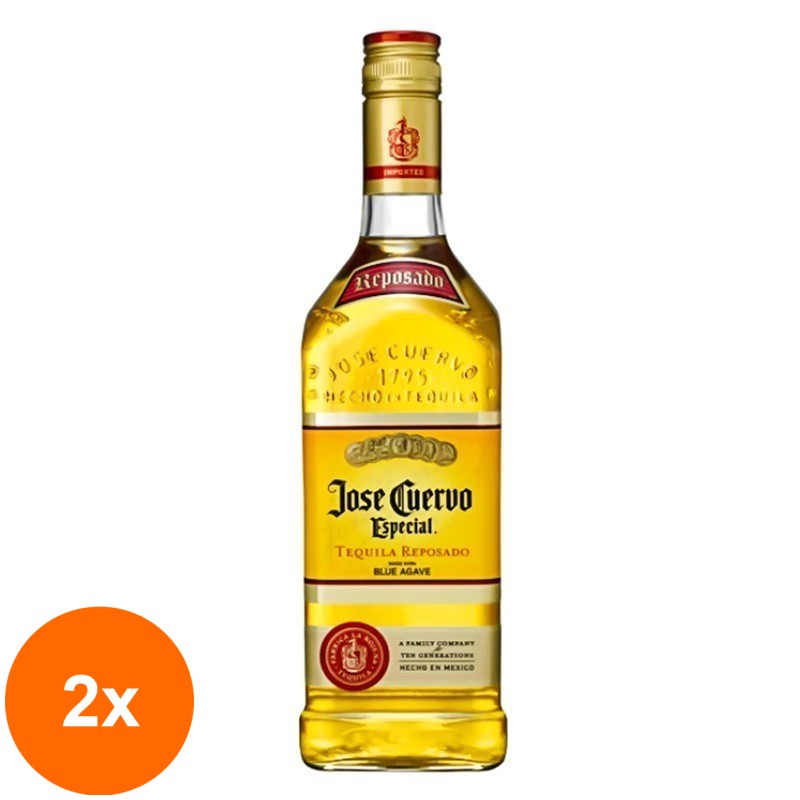 Set 2 x Tequila Jose Cuervo Gold, 38% Alcool, 1 l