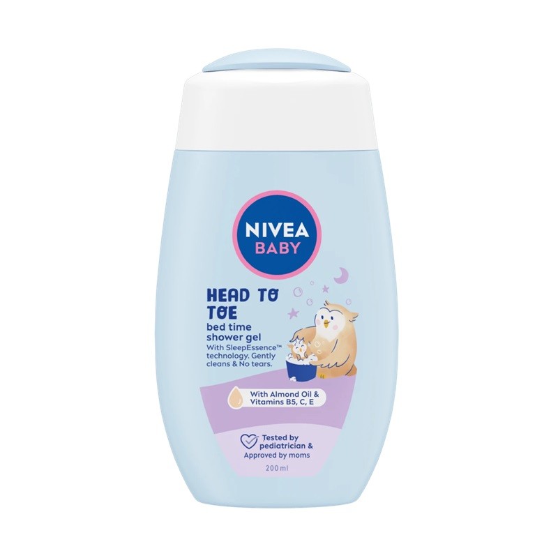 Gel de Dus, Nivea Baby, Head to Toe Bed Time, 200 ml