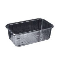 Caserola din Plastic fara Capac pentru Fructe, 500 g, 186 x 114 x 55 mm, 900 Bucati