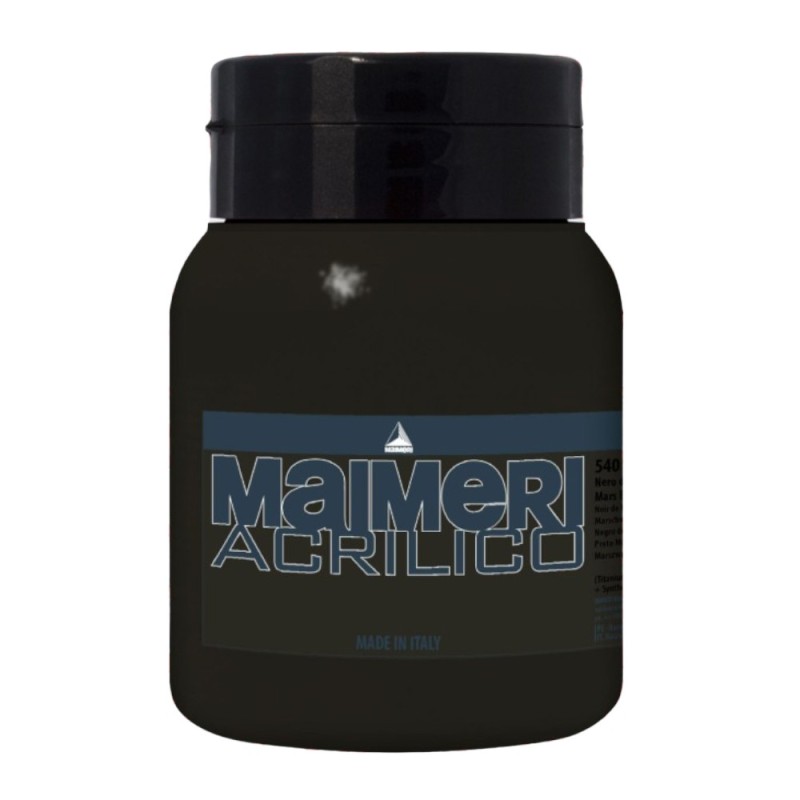 Culoare Acrilica, Mars Black, 500 ml, Acrilico Maimeri