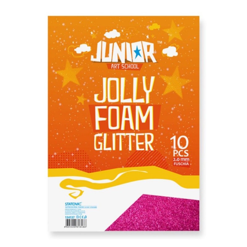 Spuma pentru Decorat Glitter, Statovac, Format A4, Fucsia, 10 Coli