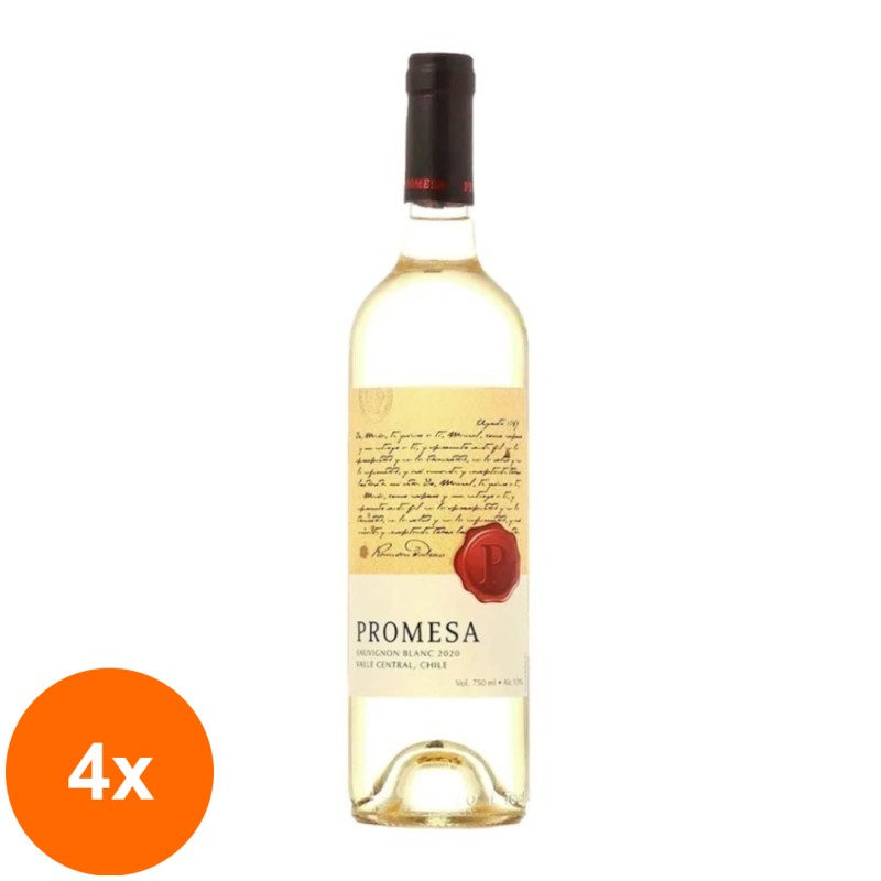 Set 4 x Vin Sol De Chile, Promessa Sauvignon Blanc, Alb, 0.75 l