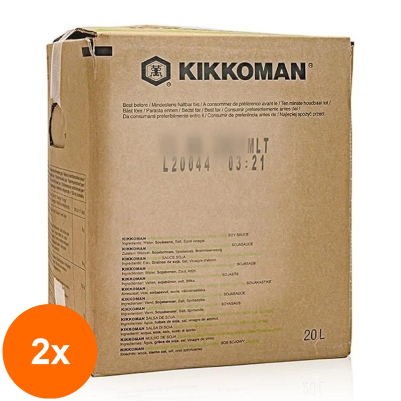 Set 2 x Sos de Soia, Kikkoman, Tamari, fara Gluten, 20 l