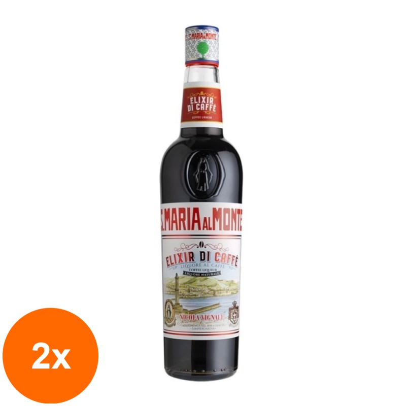 Set 2 x Lichior Caffo Elixir Di Caffe Santa Maria Al Monte, 30% Alcool, 0.7 l