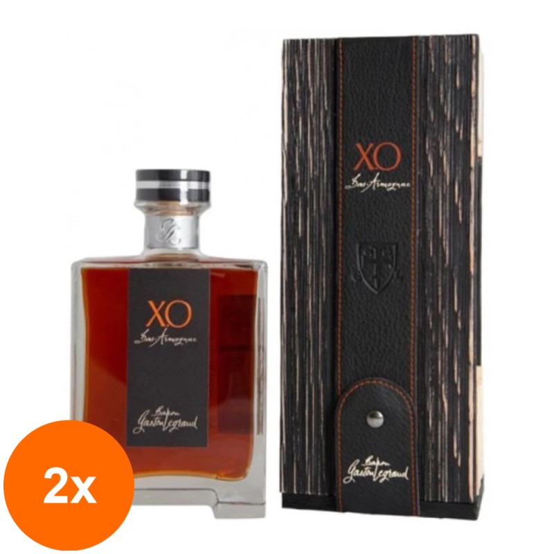 Set 2 x Armagnac G. Legrand, XO, Lheraud, 40% Alcool, 0.7 l