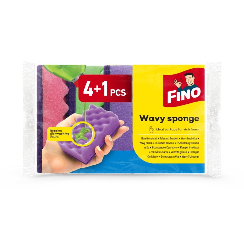 Burete de Bucatarie Fino Wavy, 5 Bucati