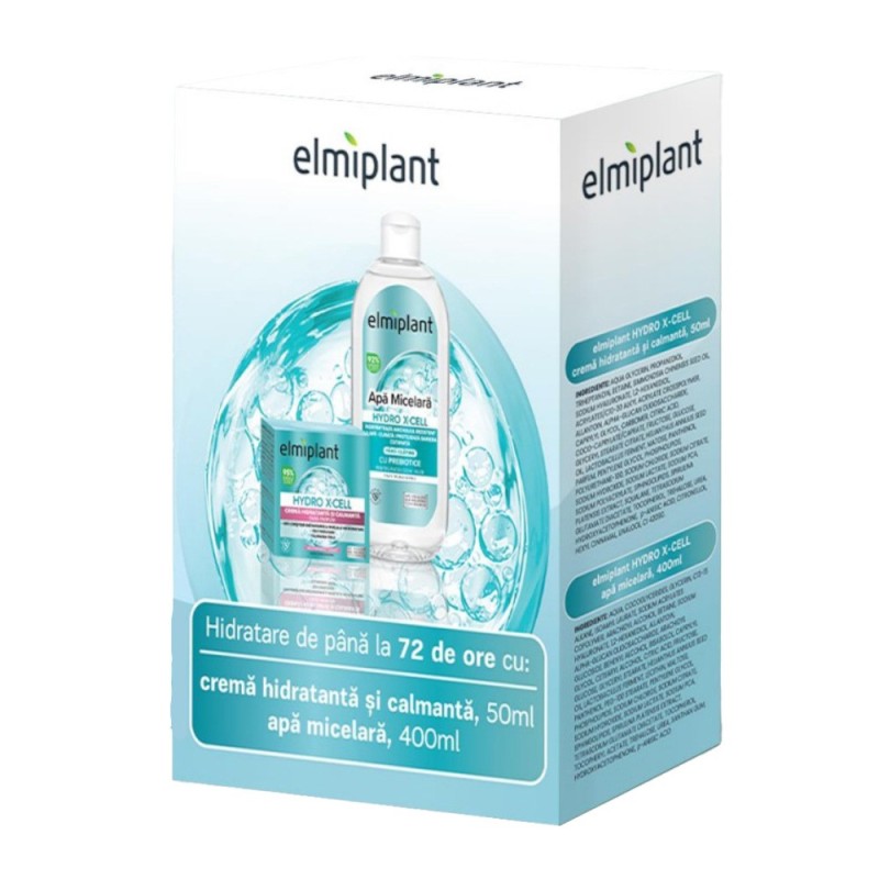 Set Cadou Elmiplant Hydro X Cell, Crema de Zi 50 ml si Apa Micelara 400 ml