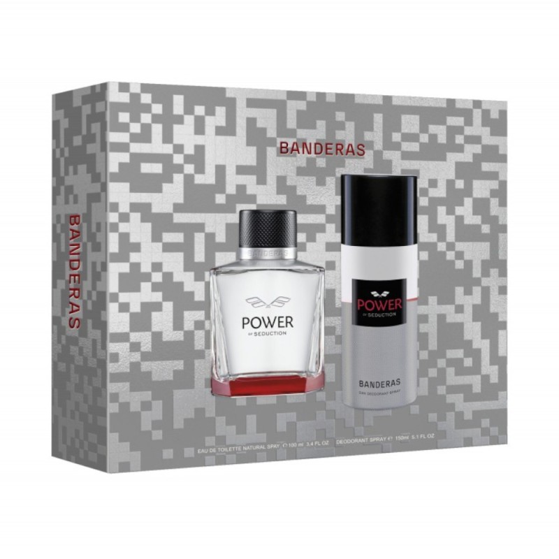 Set Cadou Antonio Banderas Power of Seduction, Barbati, Apa de Toaleta 100 ml si Deodorant 150 ml