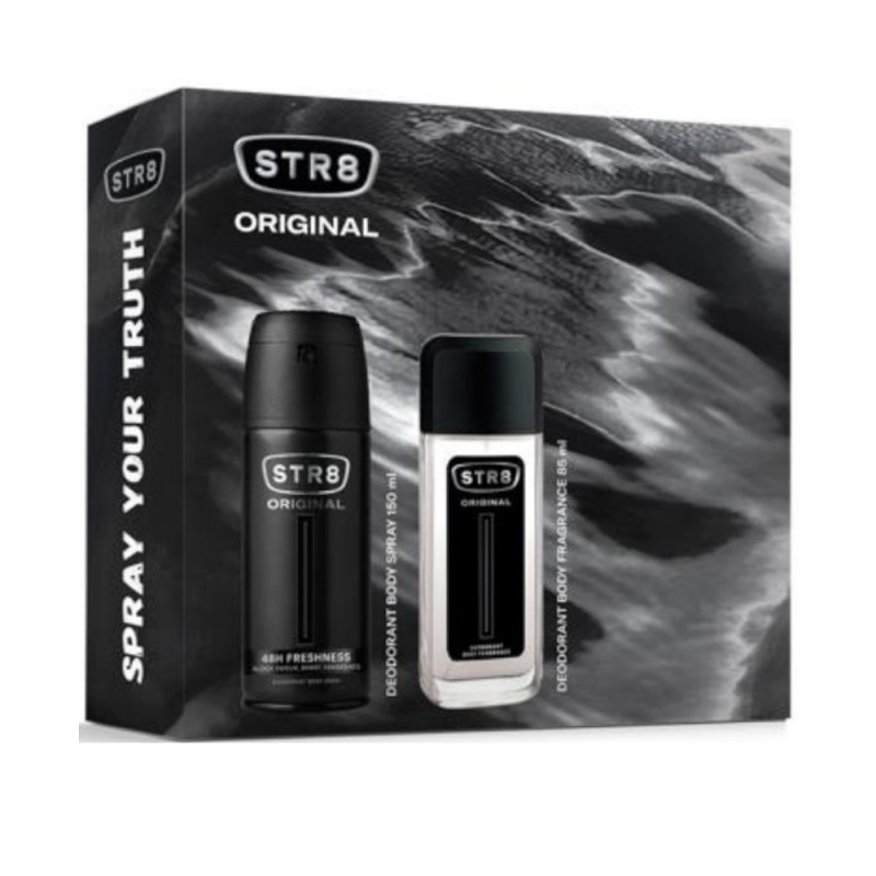 Set Cadou STR8 Original, Apa de Toaleta 85 ml si Deodorant Spray pentru Corp 150 ml