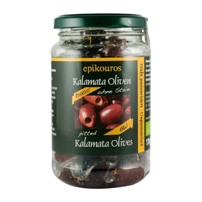 Masline Kalamata Bio, Crude, fara Samburi, Epikouros, 170 g