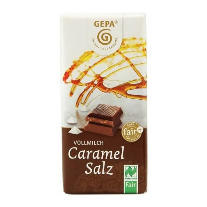 Ciocolata Bio cu Lapte si Caramel Sarat, Gepa, 40 g