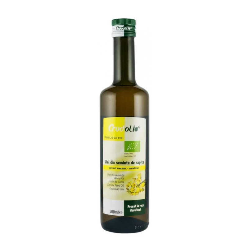 Ulei Bio din Seminte de Rapita, Crudolio, 500 ml