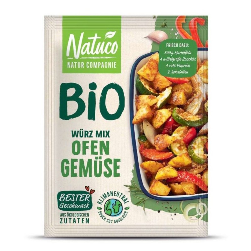 Mix de Condimente Bio pentru Legume la Cuptor, Natuco, 34 g