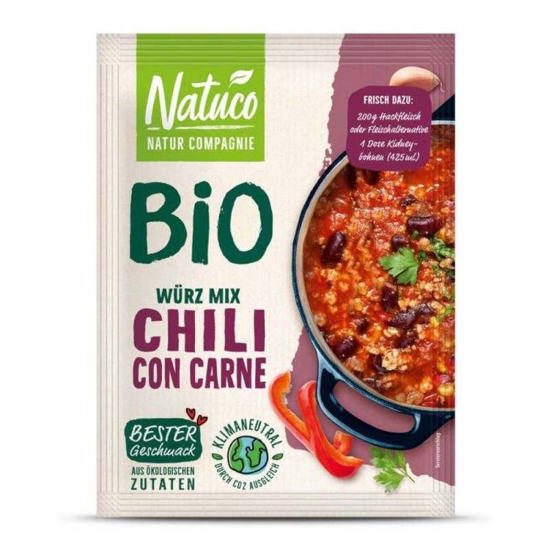 Mix de Condimente Bio pentru Chili con Carne, Natuco, 33 g