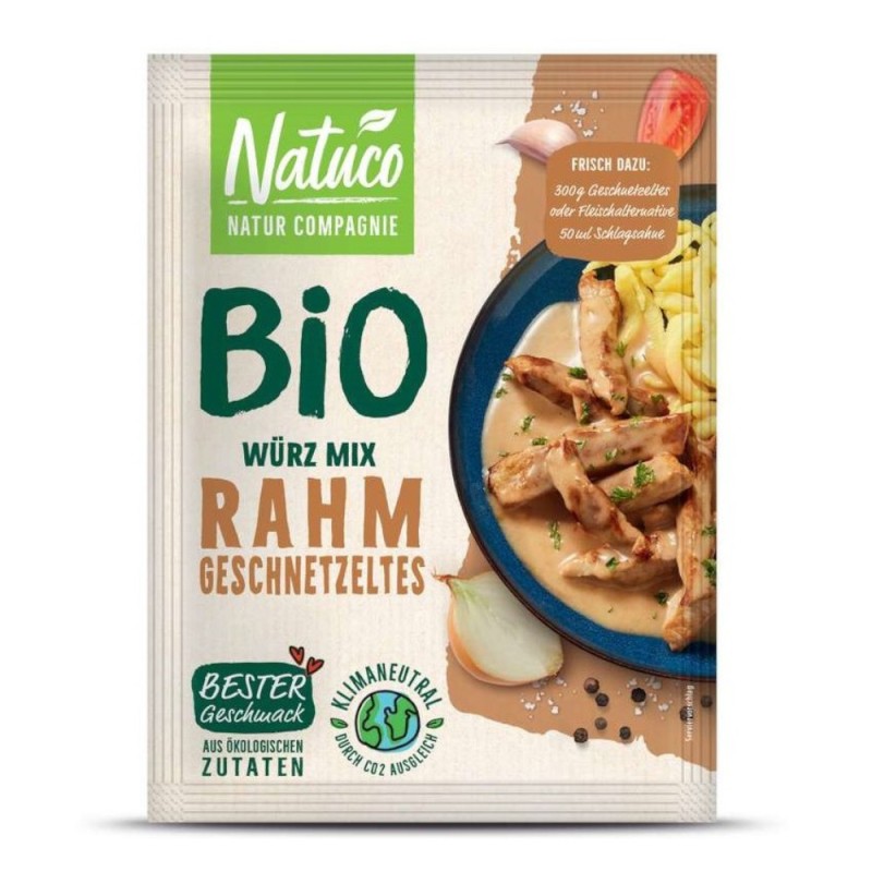 Mix de Condimente Bio pentru Carne in Sos cu Smantana, Natuco, 36 g