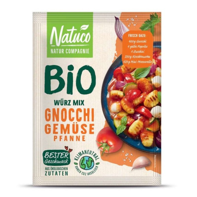 Mix de Condimente Bio pentru Gnocchi cu Legume la Tigaie, Natuco, 42 g