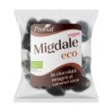 Migdale Bio Prajite si Sarate, Glazurate in Ciocolata Neagra si Caramel Sarat, 50 g