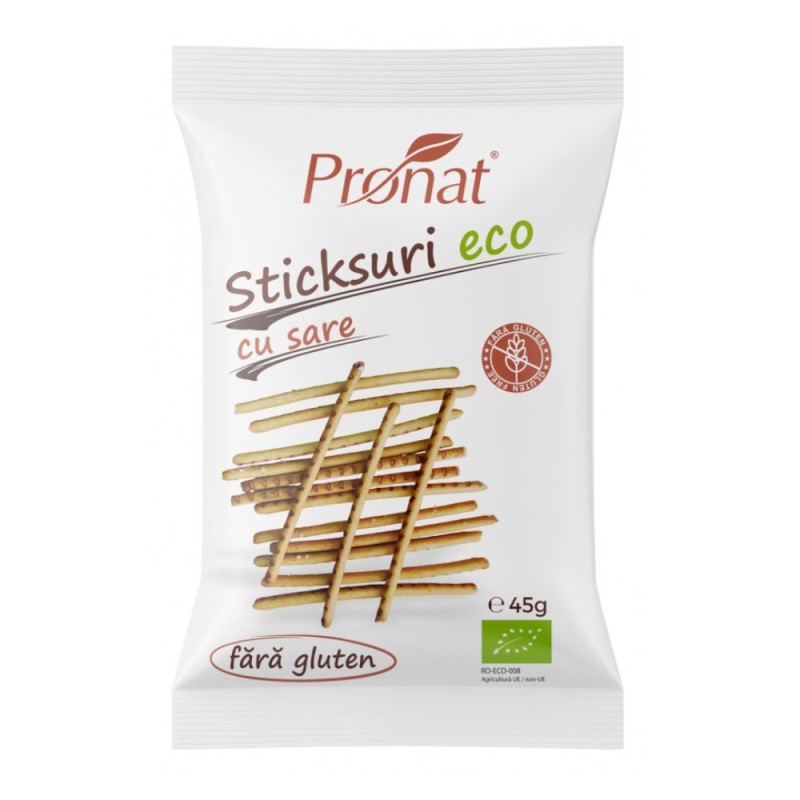 Sticksuri Bio cu Sare, fara Gluten, 45 g