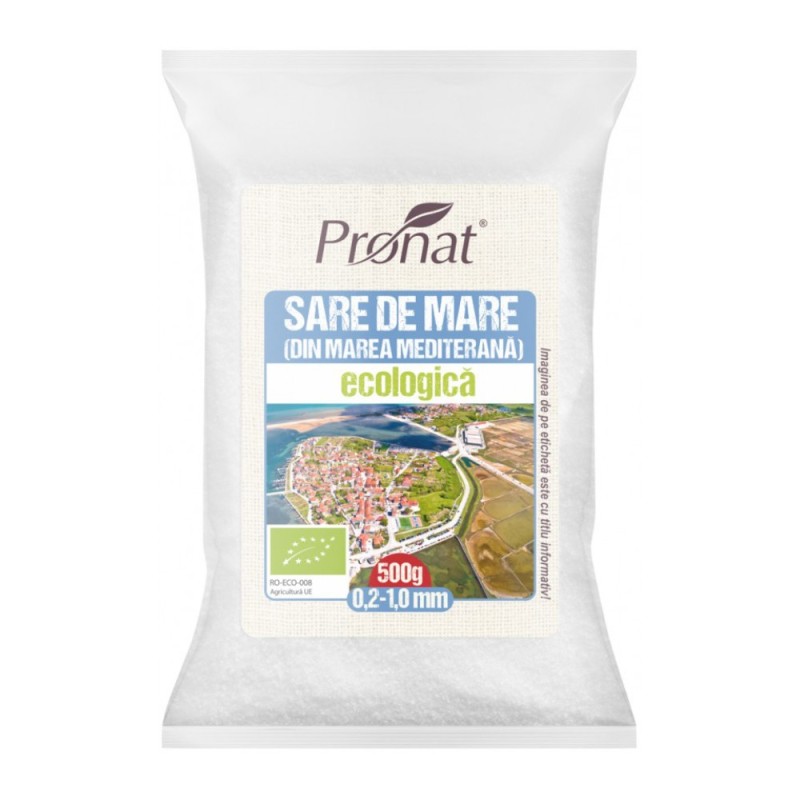 Sare de Mare Bio din Marea Mediterana, 500 g