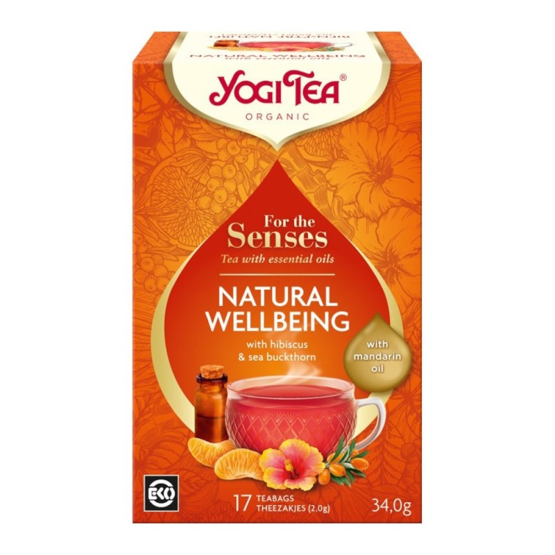 Ceai cu Ulei Esential, Natural Wellbeing, Bio, Yogi Tea, 34 g