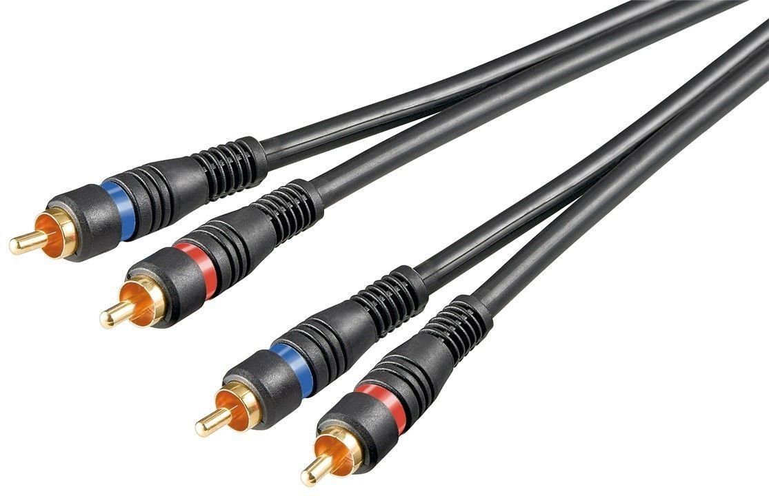 Cablu Audio 2x RCA 600Tata - 2x RCA 600Tata Contacte Aur