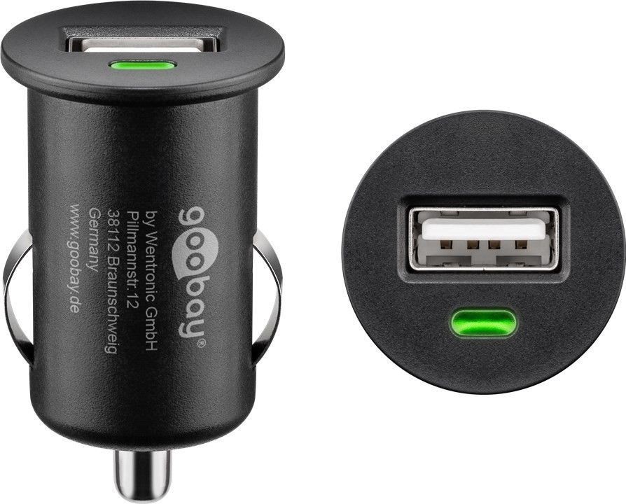 Alimentator USB Bricheta Auto 1 Iesire 1a Negru Goobay