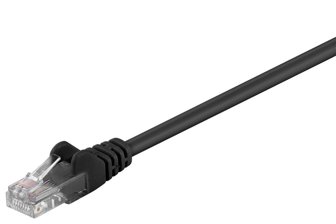Cablu UTP Cat5e Mufat 5m Patch Cord Negru