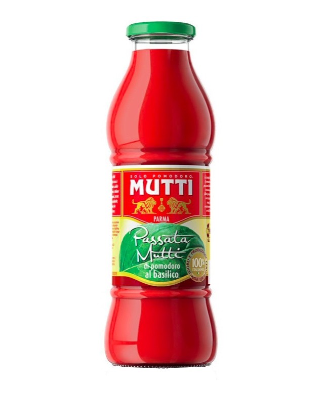 Mutti - Rosii Pasate cu Busuioc Sticla 700g