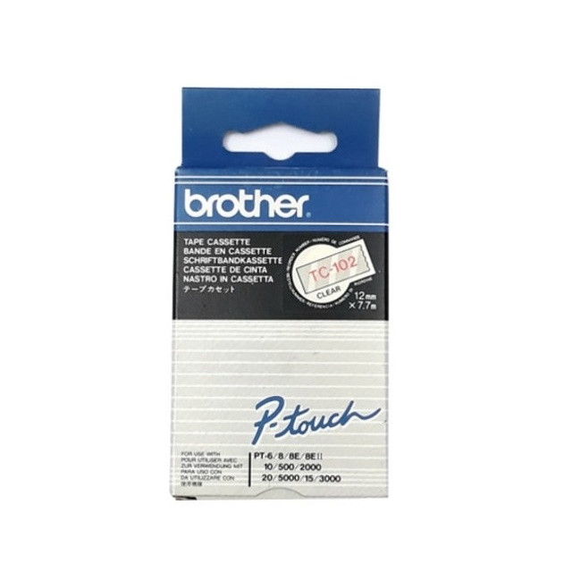 Banda Originala Brother 12mm x 7.7m Rosu-Alb TC102