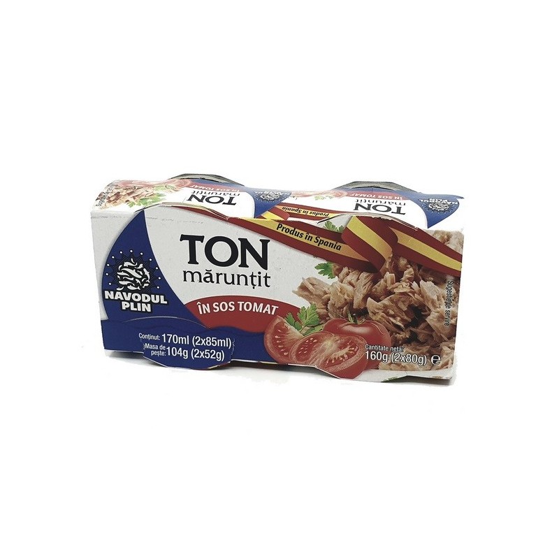 Ton Bucati in Sos Tomat, Navodul, 2 x 80 g, 160 g