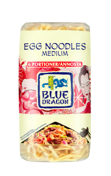 Noodles Taitei cu Ou, Blue Dragon, 300 g