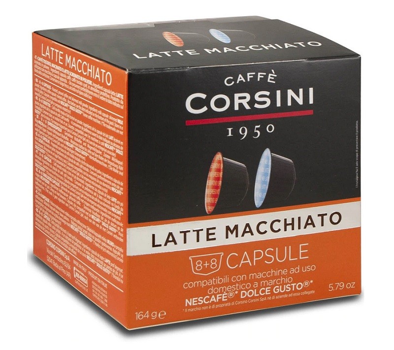 Capsule Cafea Corsini Latte Macchiato Capsule Dolce Gusto 8X7G si 8X13,5G