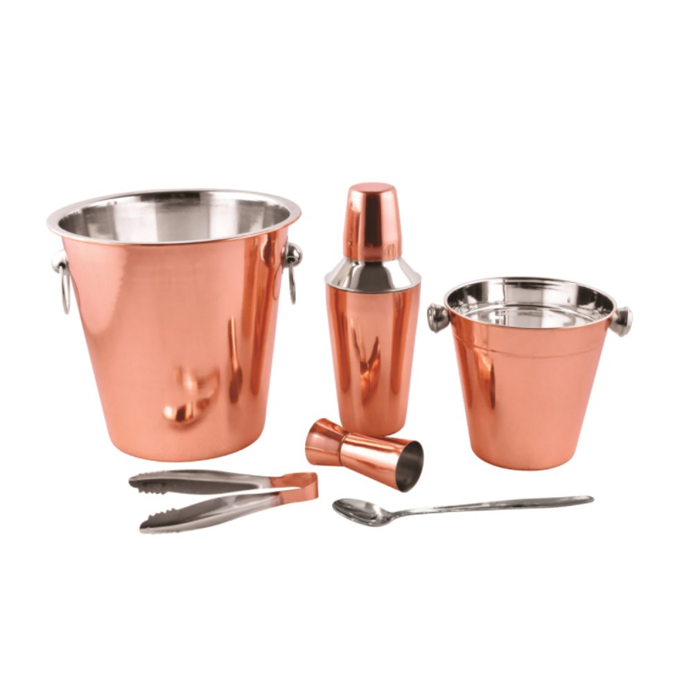 Set pentru cocktail, din Inox, 6 piese, Grunberg GR2433 (aramiu)